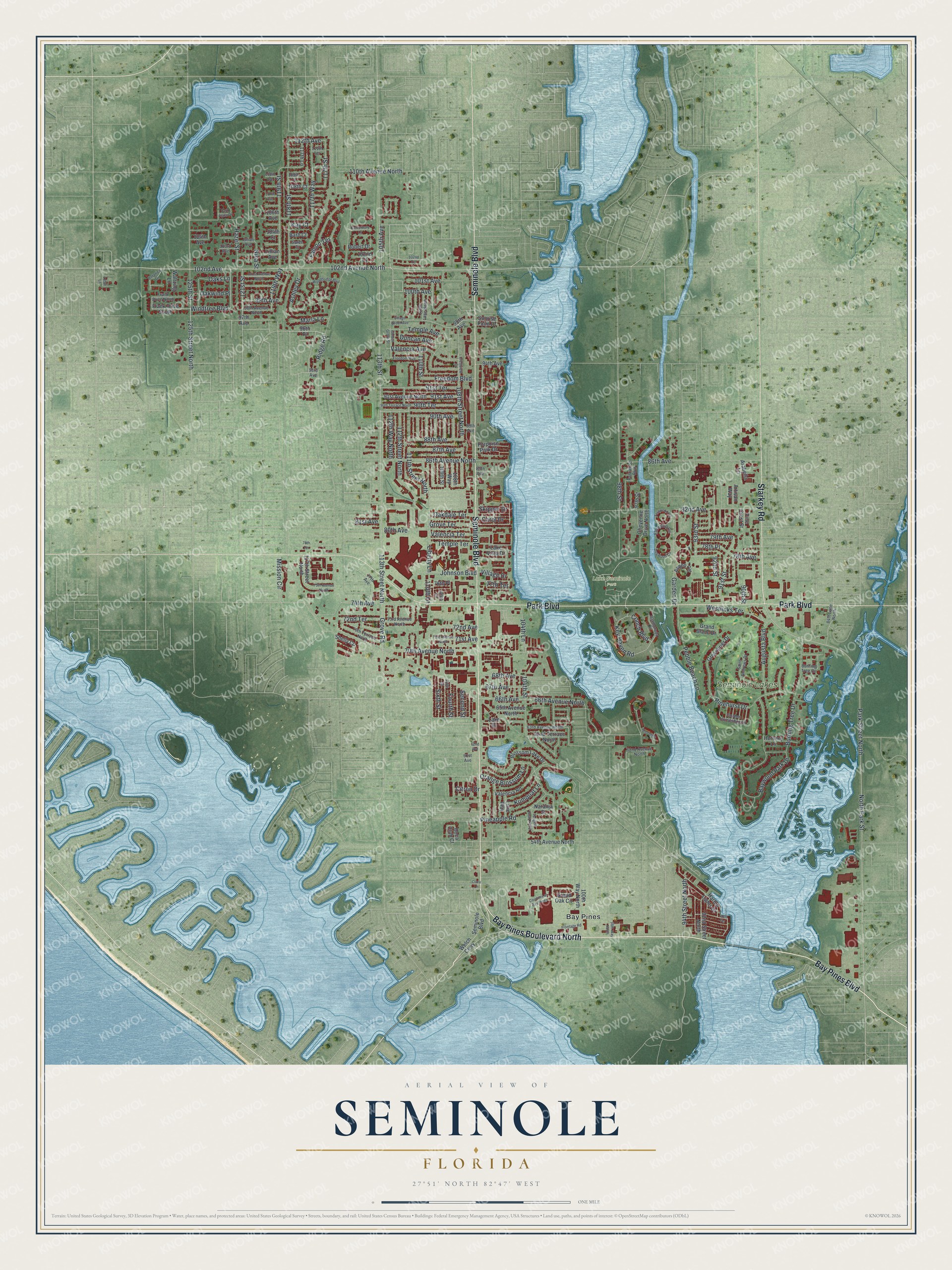 Watermarked full-map preview of Seminole, Florida
