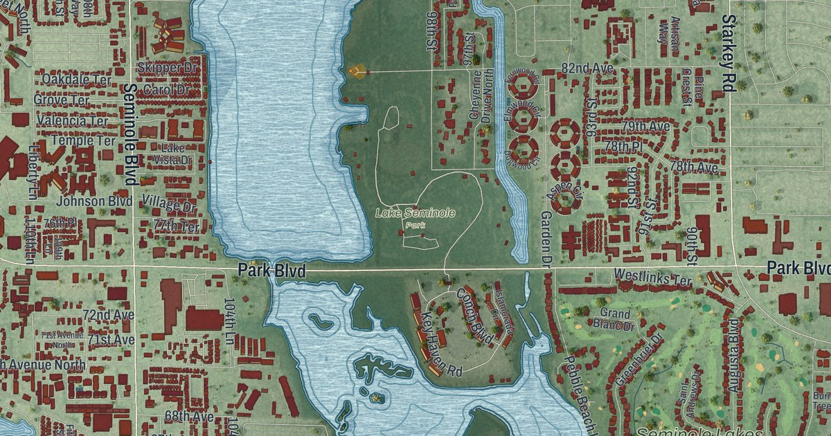 Map of Seminole, Florida