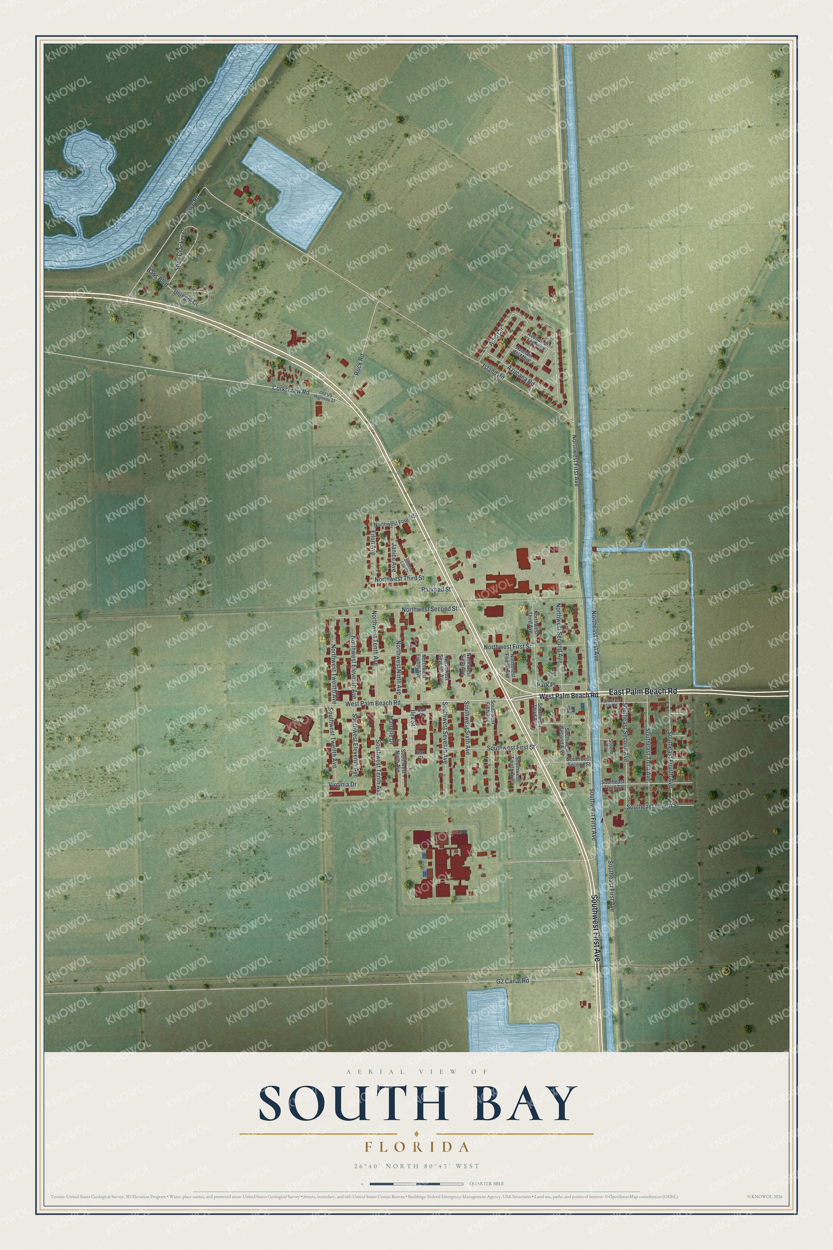 Watermarked full-map preview of South Bay, Florida