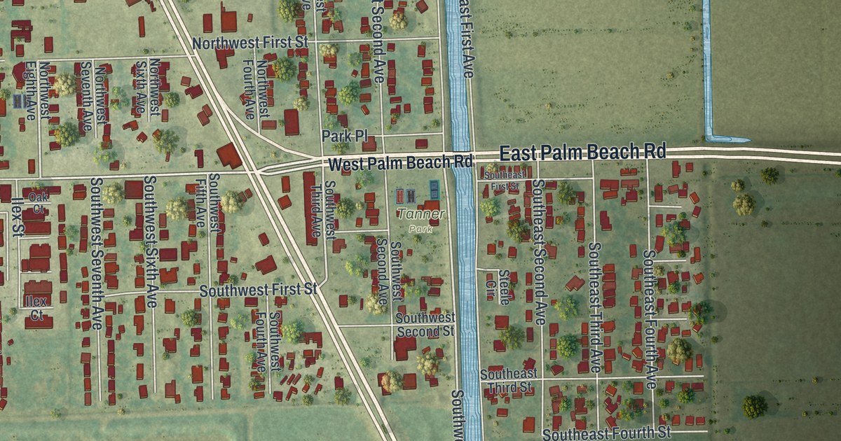 Map of South Bay, Florida