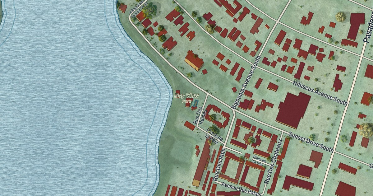Map of South Pasadena, Florida