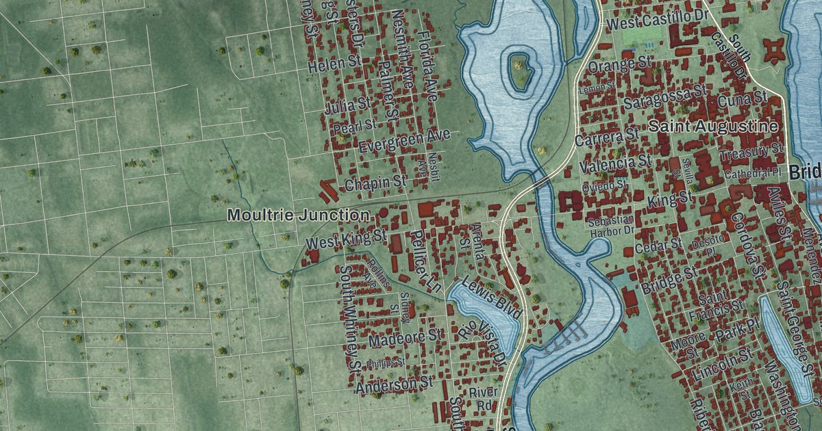Map of St. Augustine, Florida