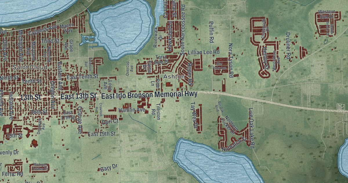 Map of St. Cloud, Florida
