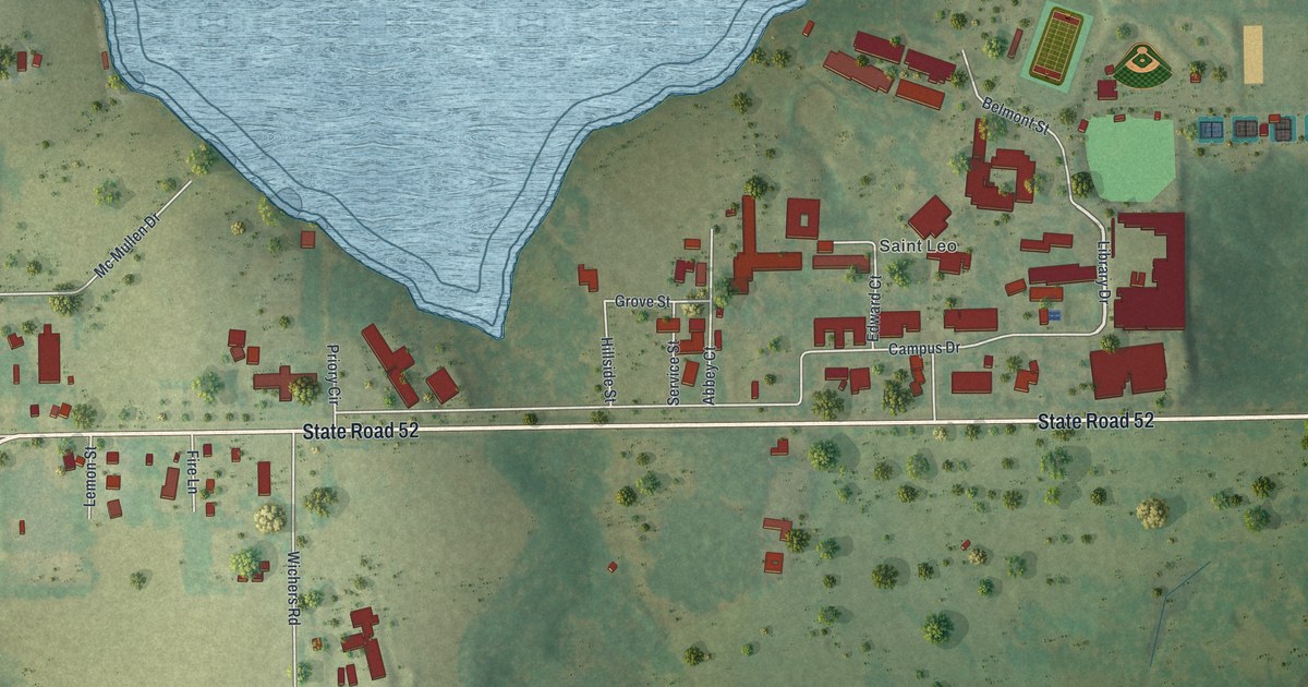 Map of St. Leo, Florida