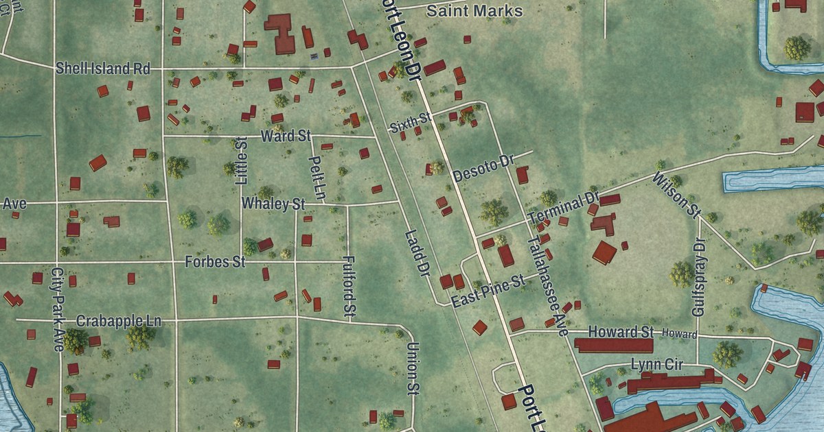 Map of St. Marks, Florida