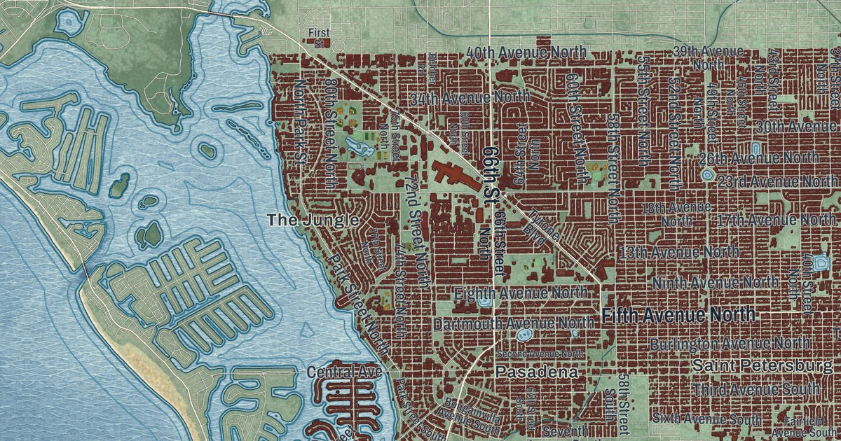 Map of St. Petersburg, Florida