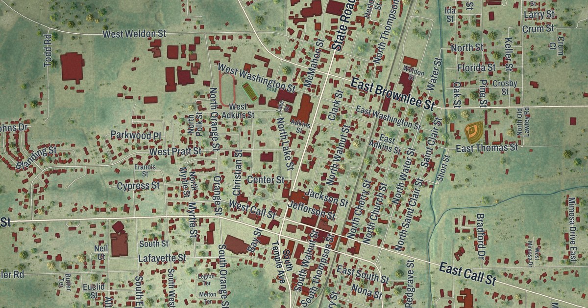 Map of Starke, Florida
