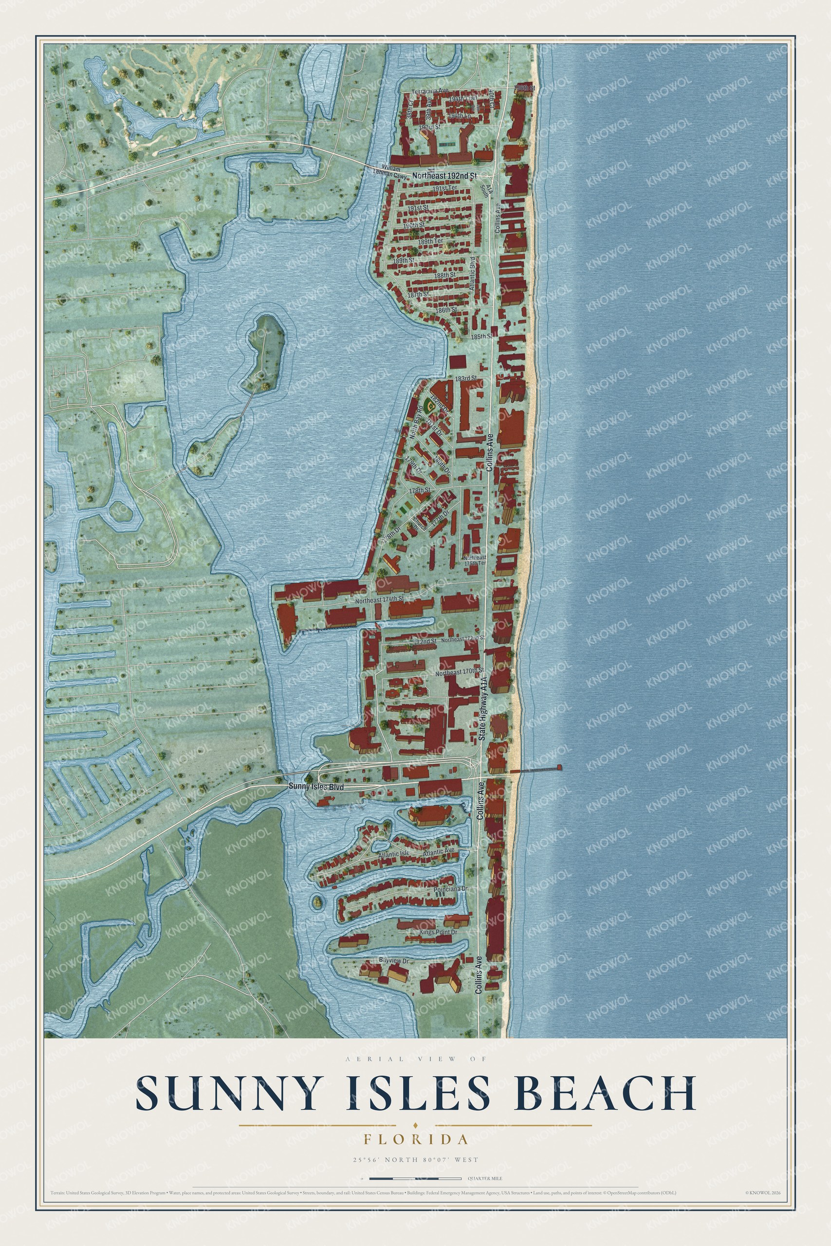 Watermarked full-map preview of Sunny Isles Beach, Florida