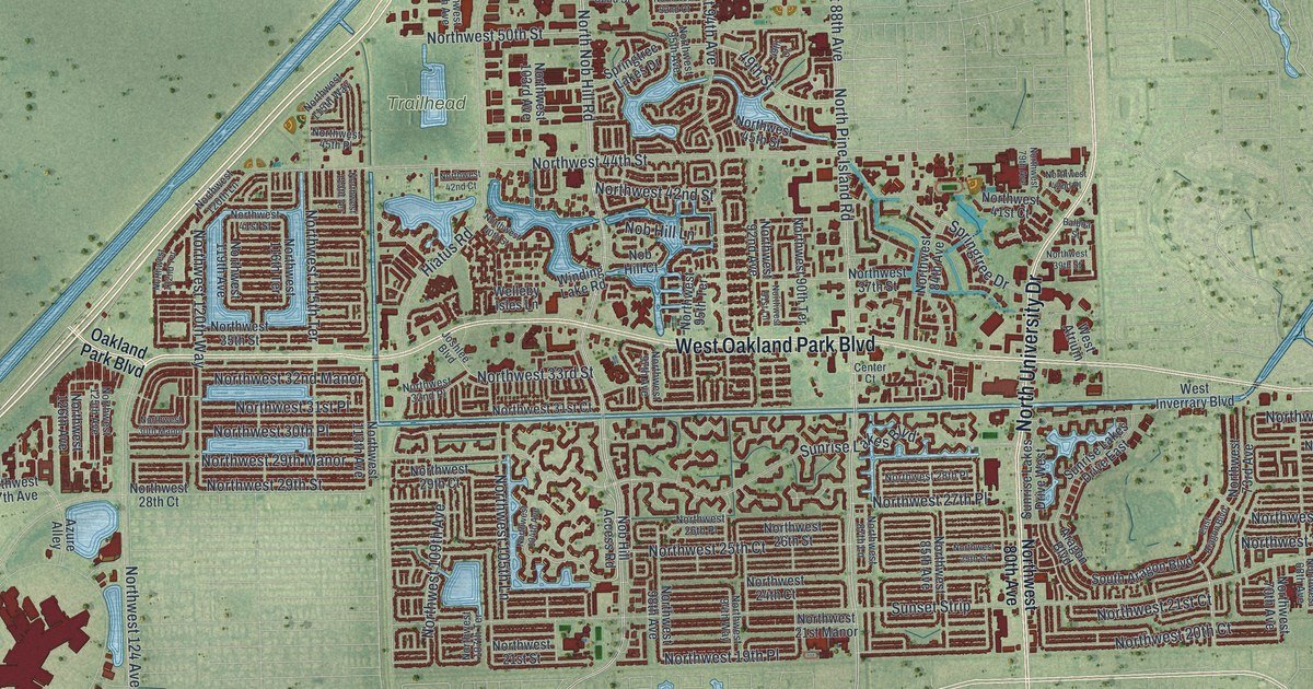 Map of Sunrise, Florida