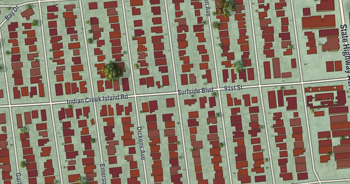 Map of Surfside, Florida