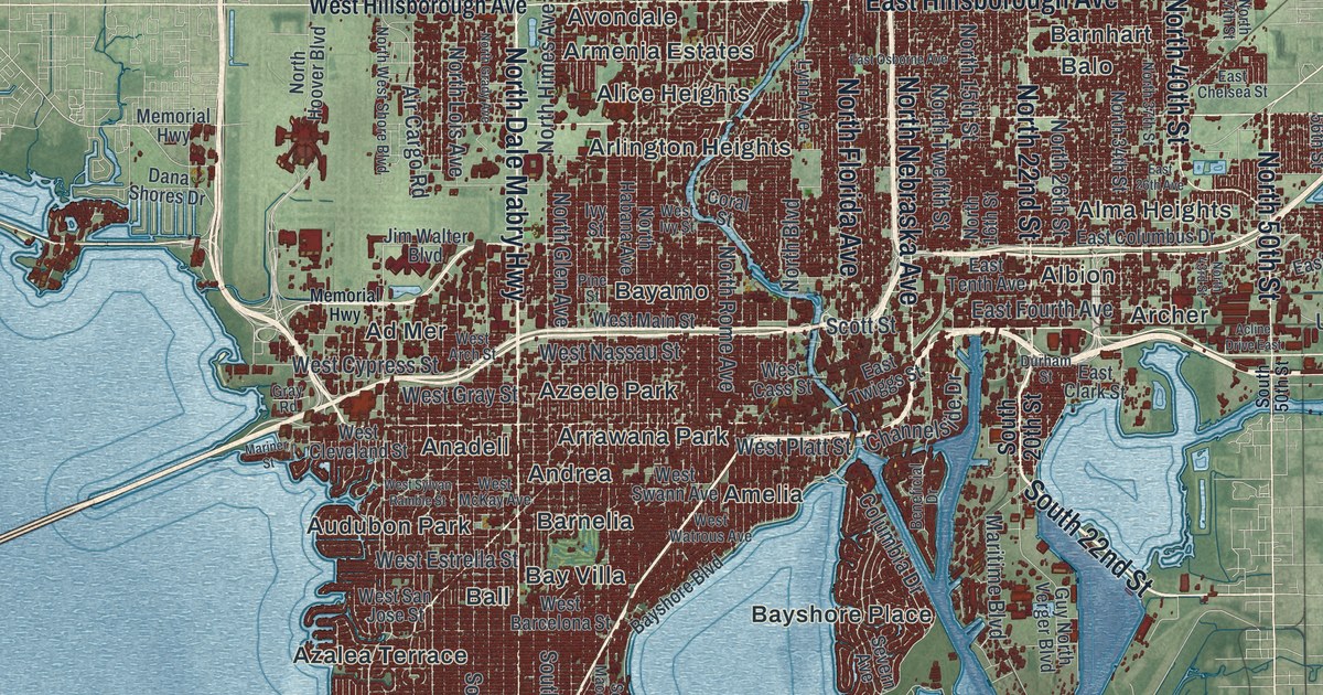 Map of Tampa, Florida