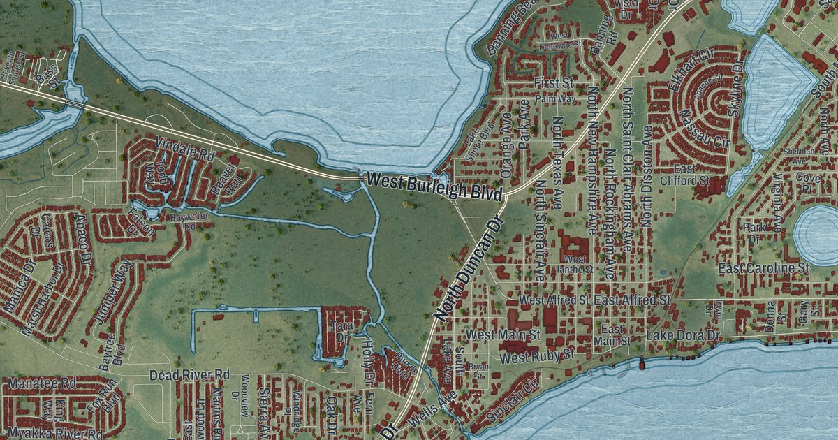 Map of Tavares, Florida