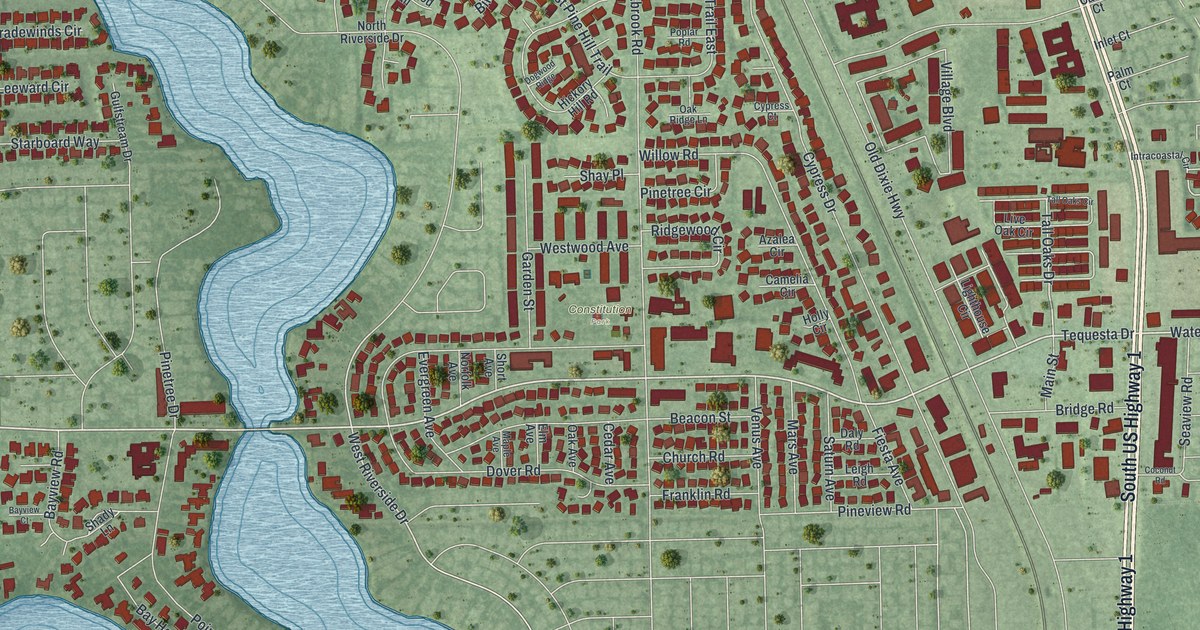 Map of Tequesta, Florida