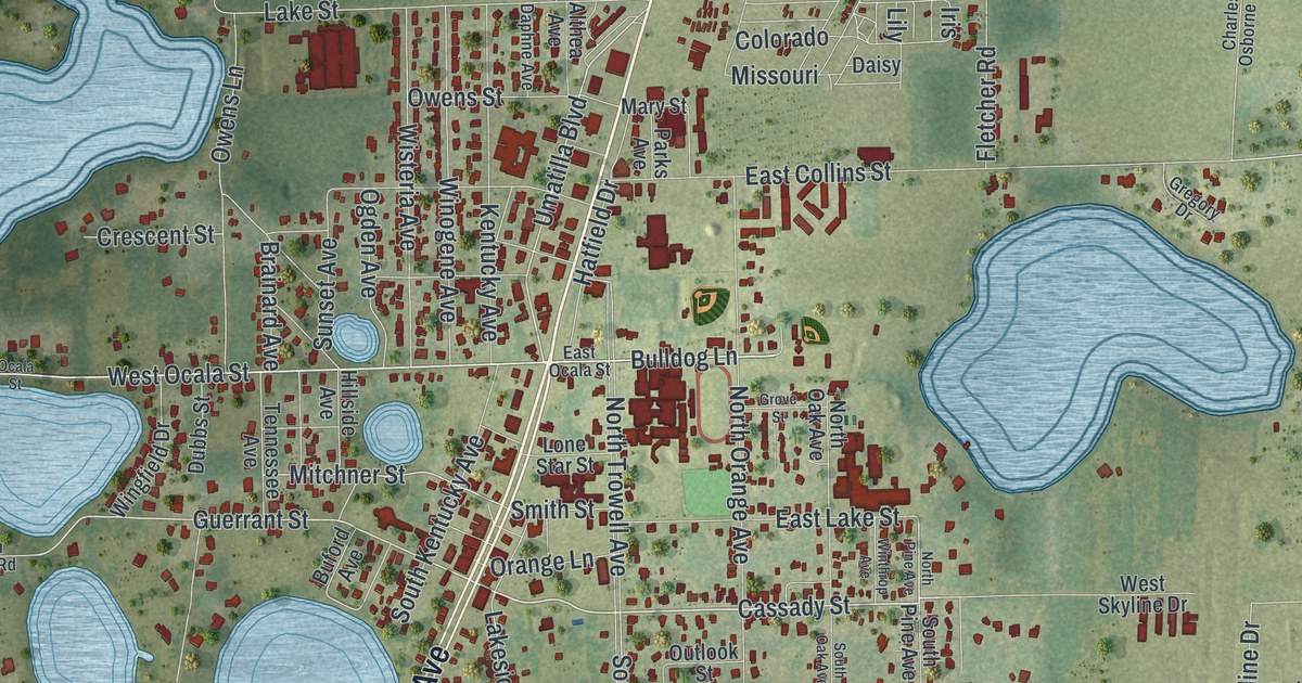 Map of Umatilla, Florida