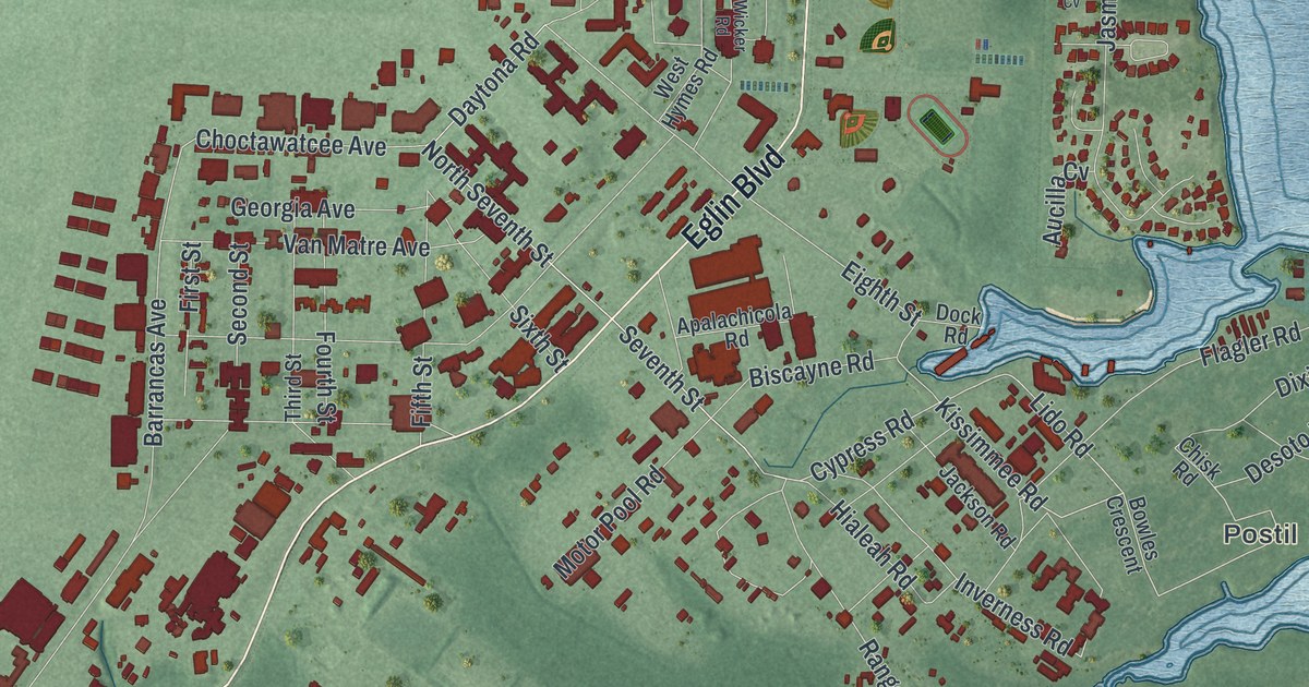 Map of Valparaiso, Florida
