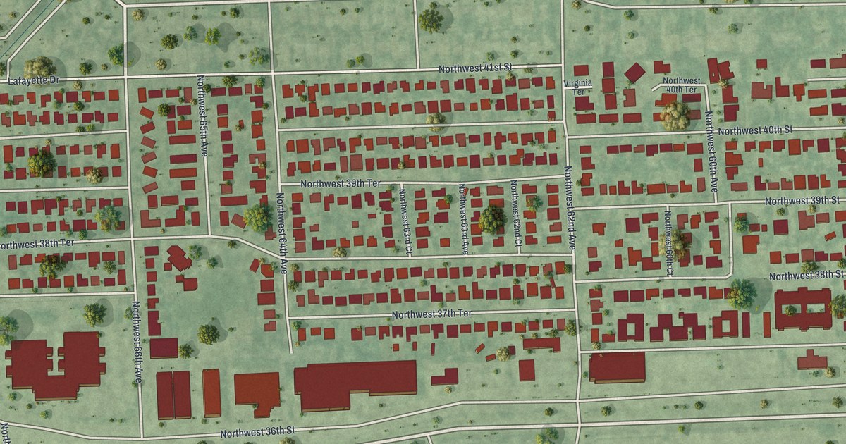 Map of Virginia Gardens, Florida