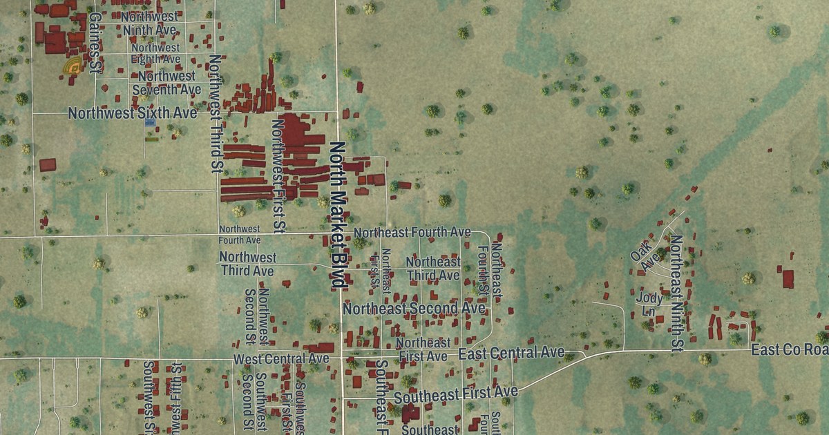 Map of Webster, Florida