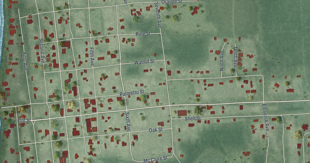 Map of Welaka, Florida