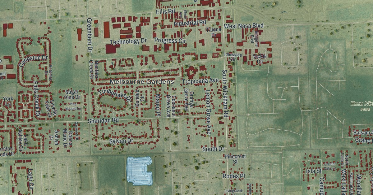 Map of West Melbourne, Florida