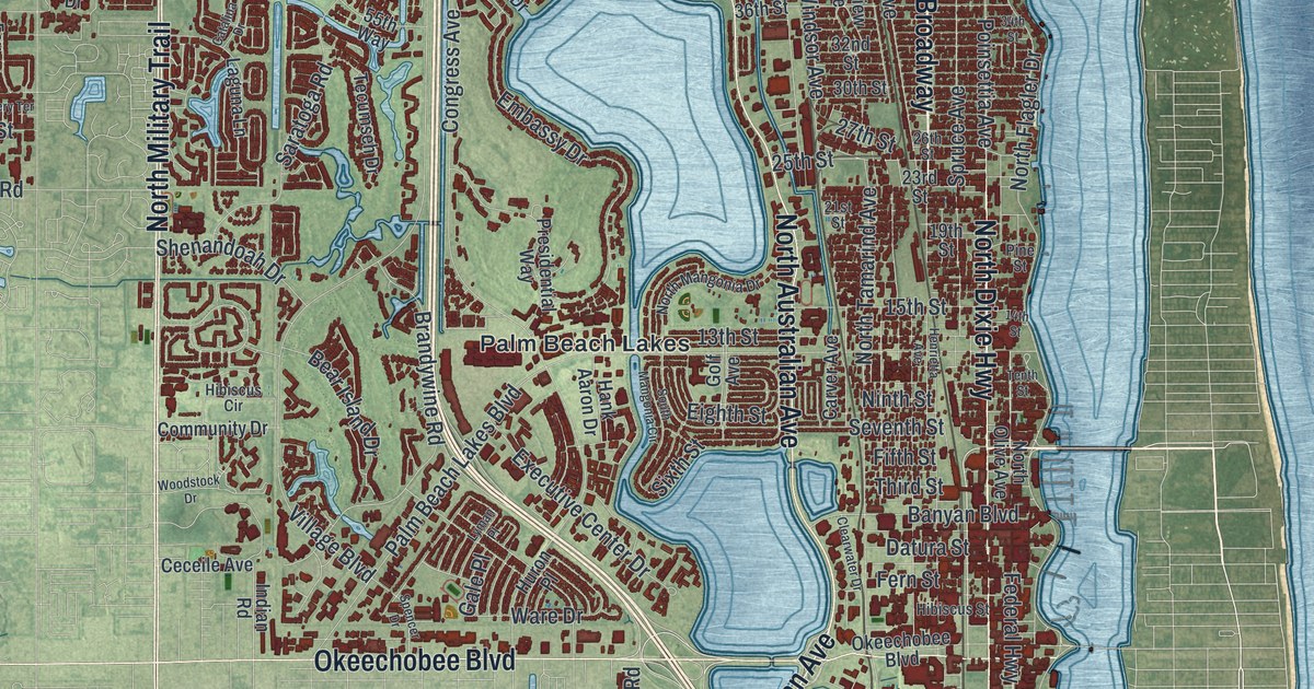 Map of West Palm Beach, Florida