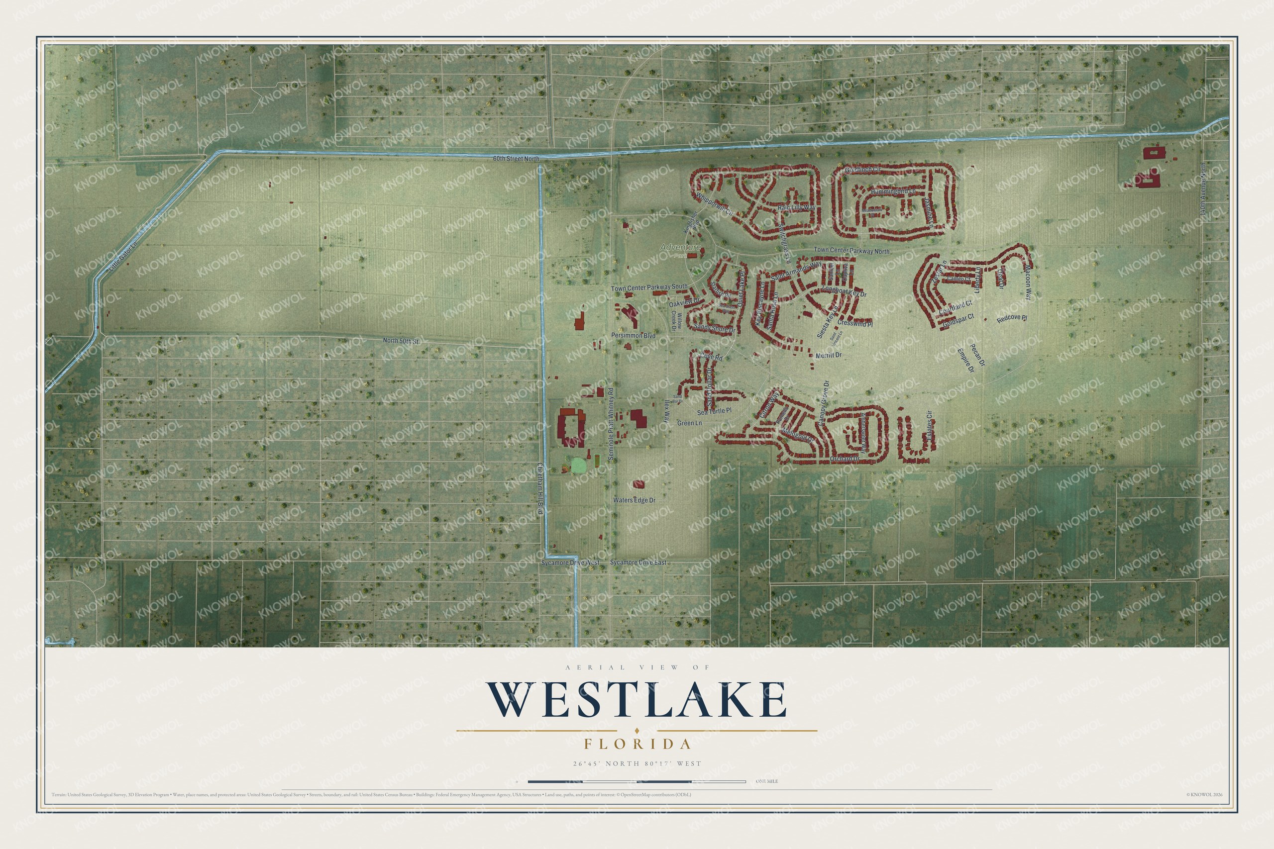 Watermarked full-map preview of Westlake, Florida