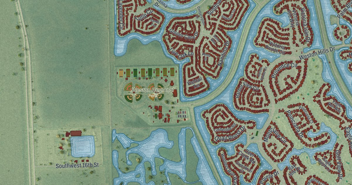 Map of Weston, Florida