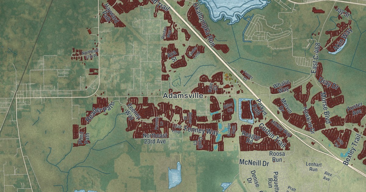Map of Wildwood, Florida