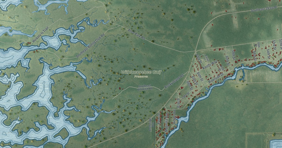 Map of Yankeetown, Florida