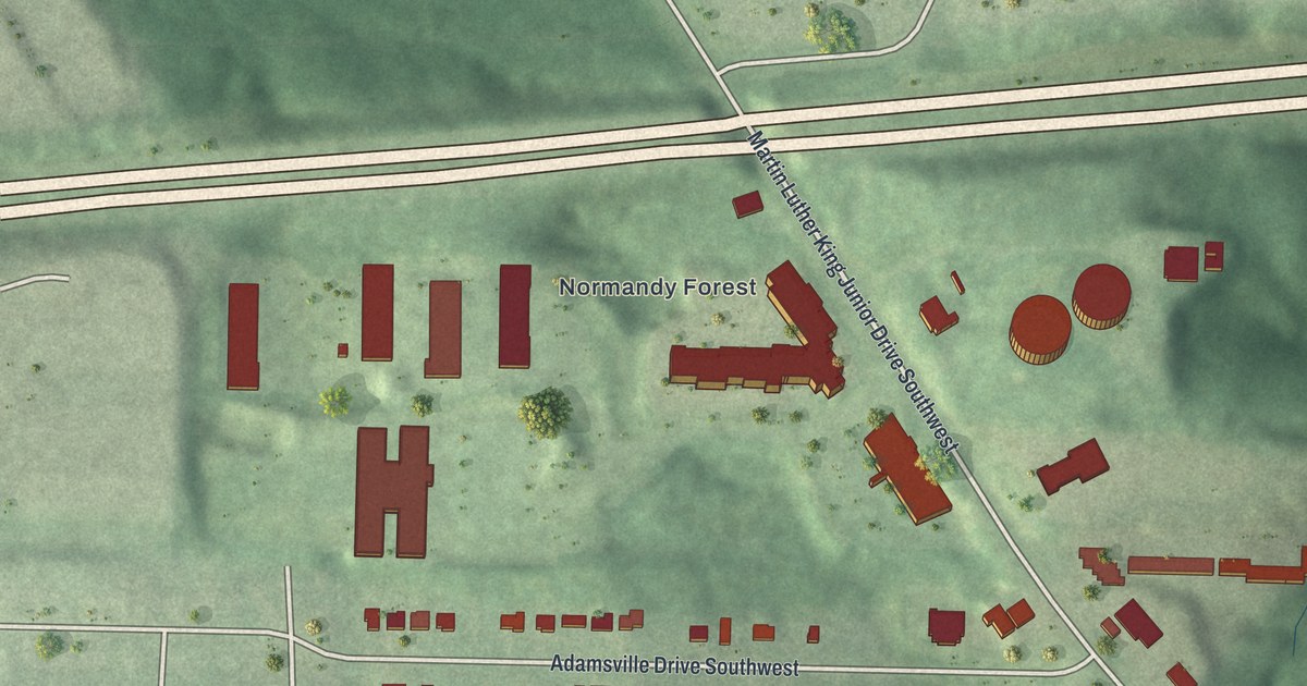 Map of Adamsville, Georgia