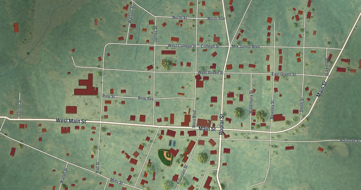 Map of Adrian, Georgia