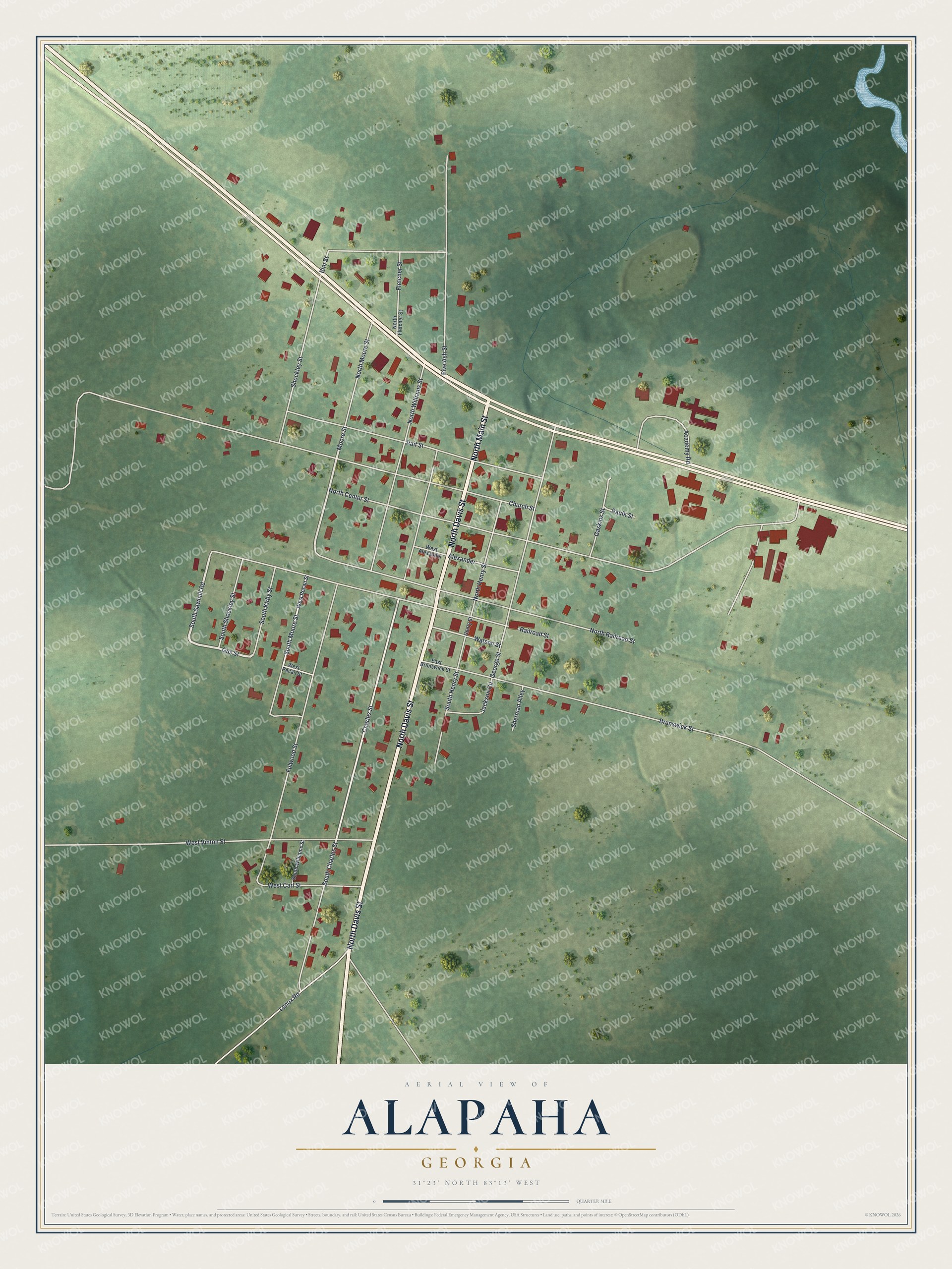 Watermarked full-map preview of Alapaha, Georgia