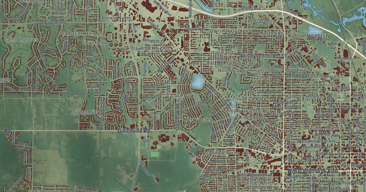 Map of Albany, Georgia