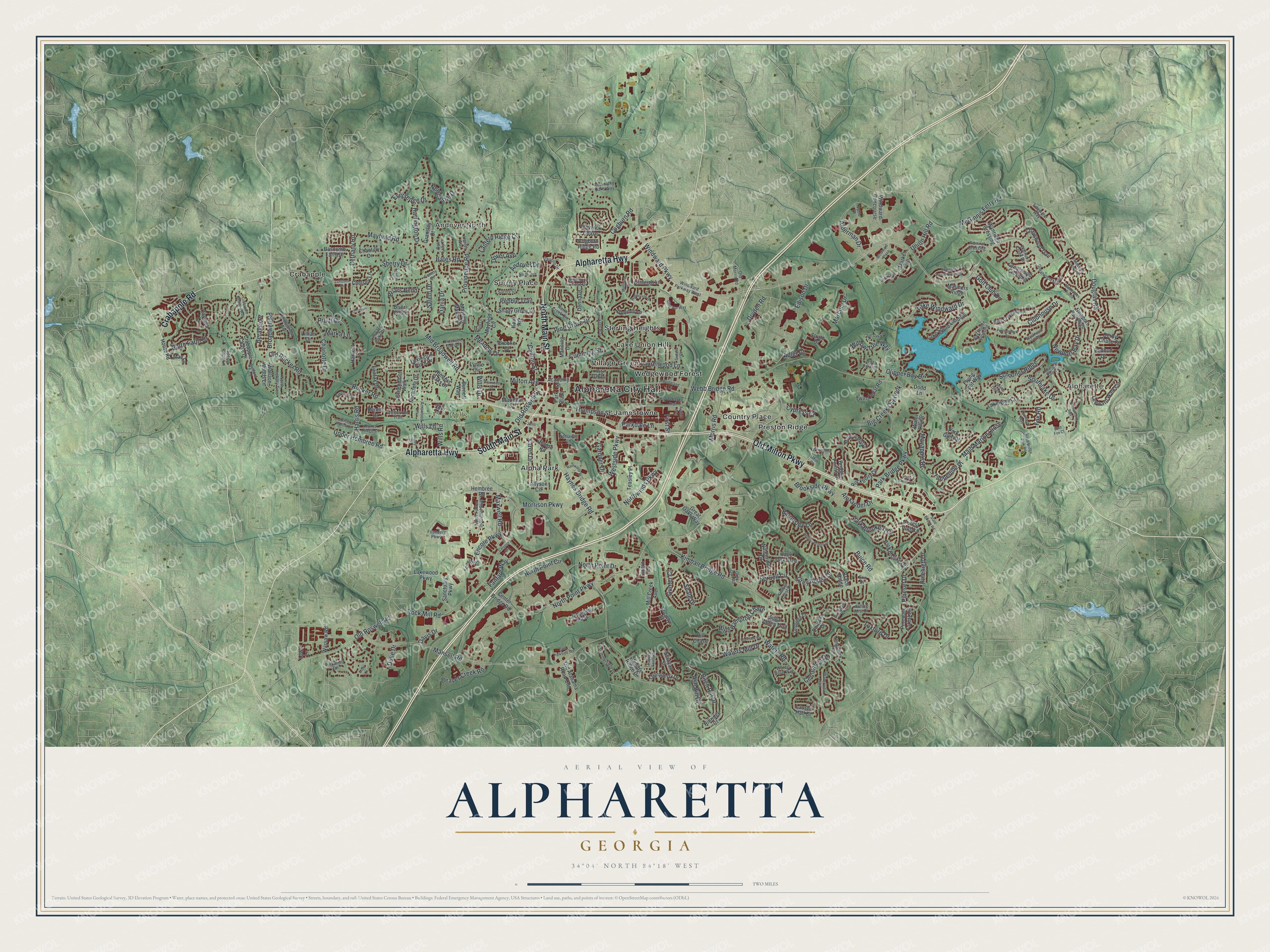 Watermarked full-map preview of Alpharetta, Georgia