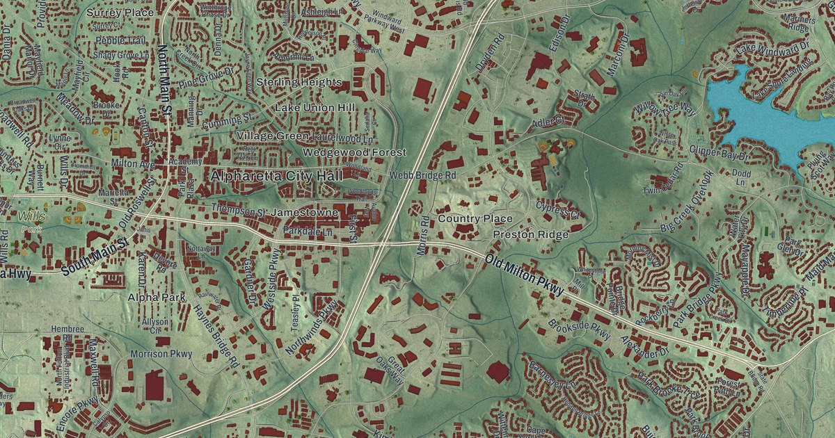 Map of Alpharetta, Georgia