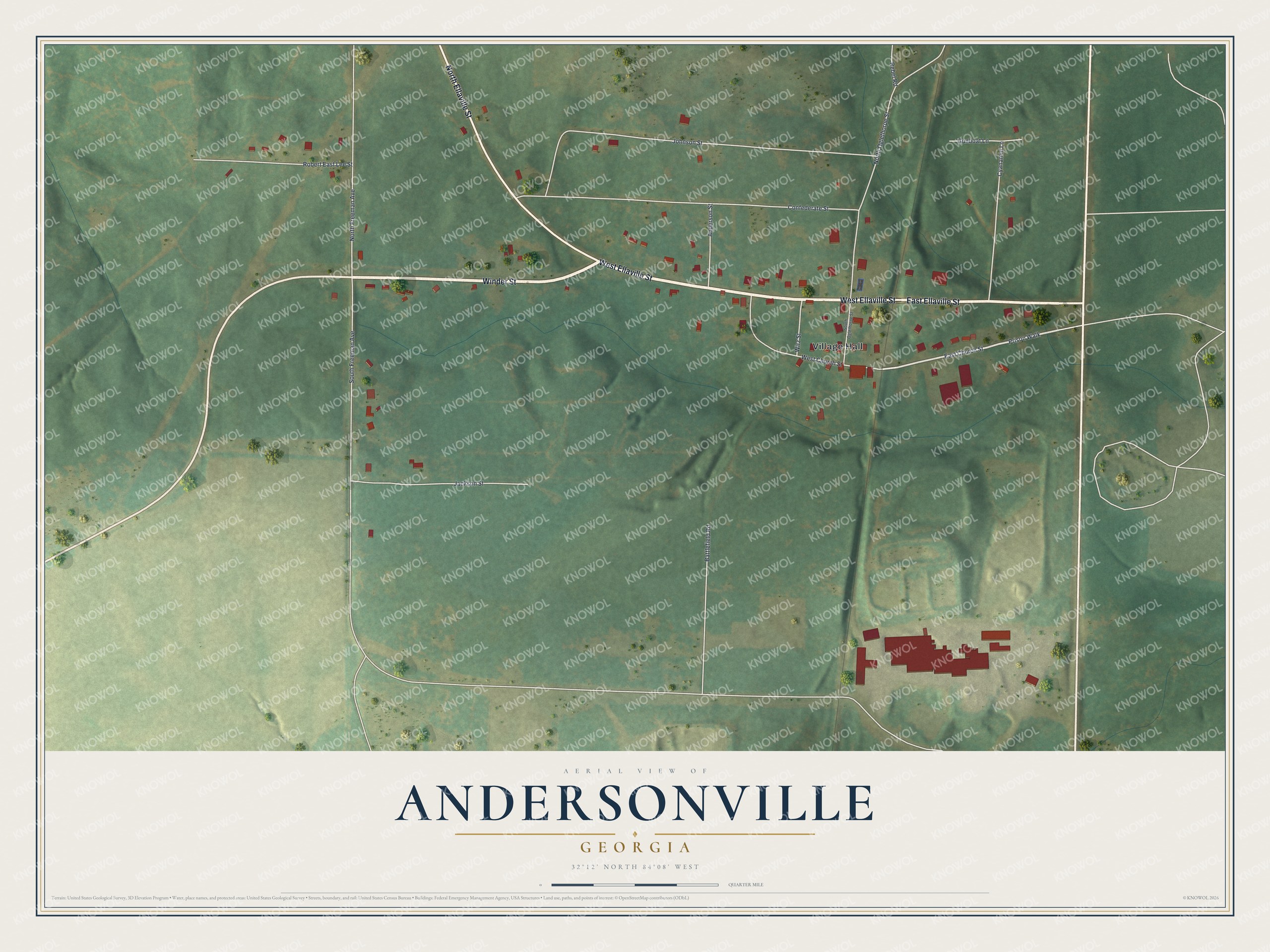 Watermarked full-map preview of Andersonville, Georgia