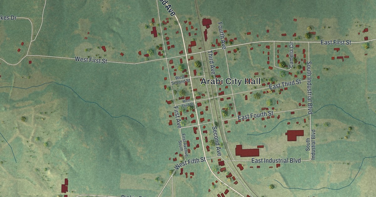 Map of Arabi, Georgia