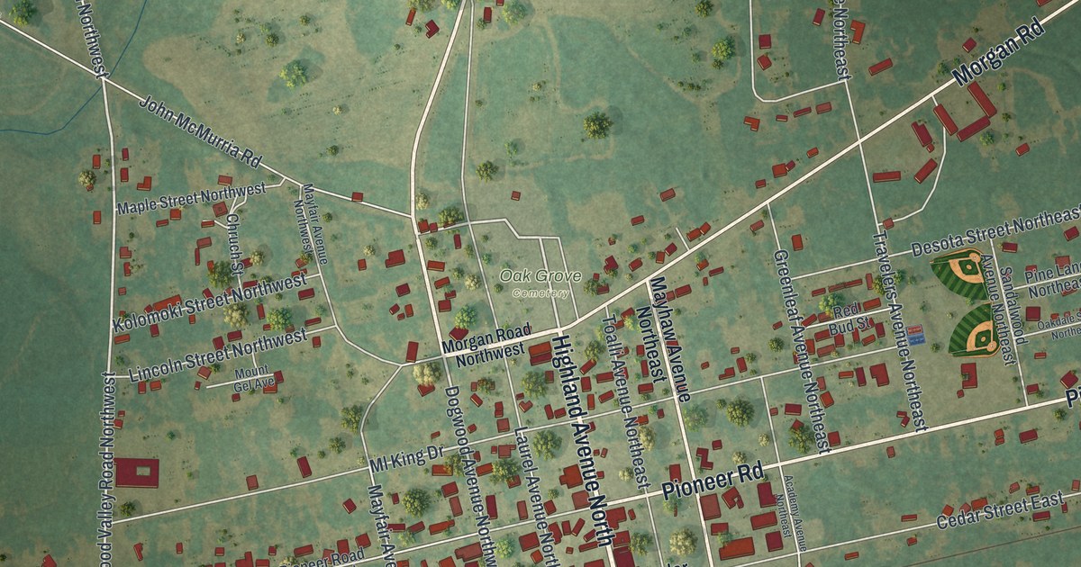Map of Arlington, Georgia