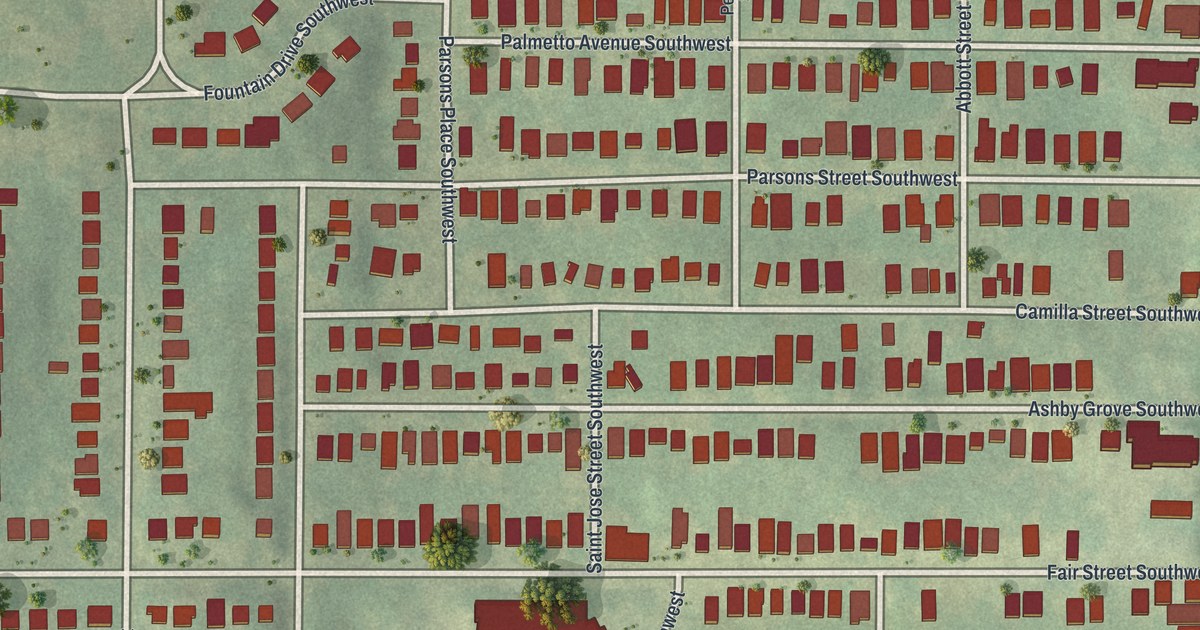 Map of Ashview Heights, Georgia