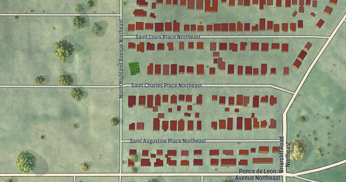 Map of Atkins Park, Georgia