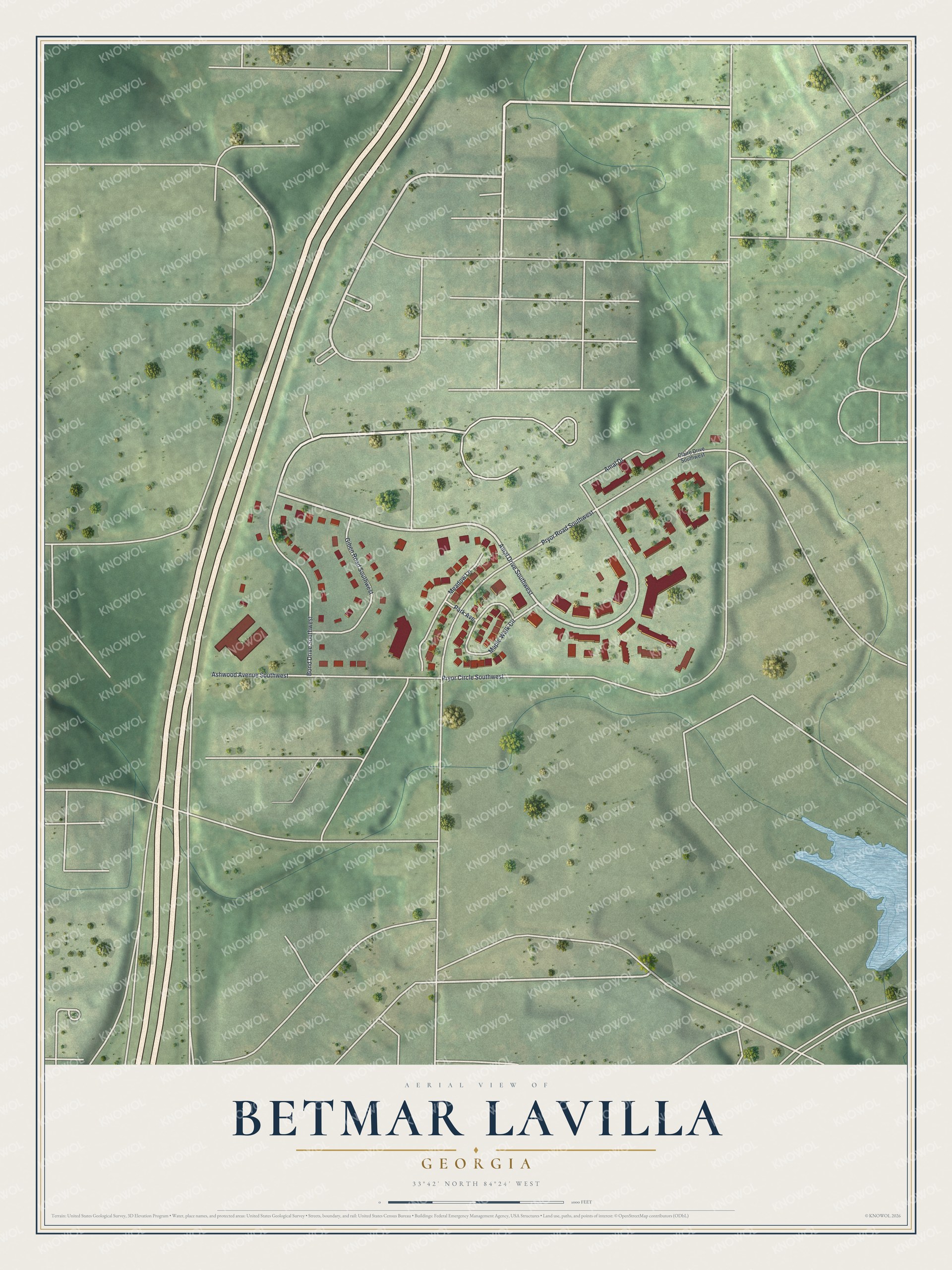 Watermarked full-map preview of Betmar LaVilla, Georgia