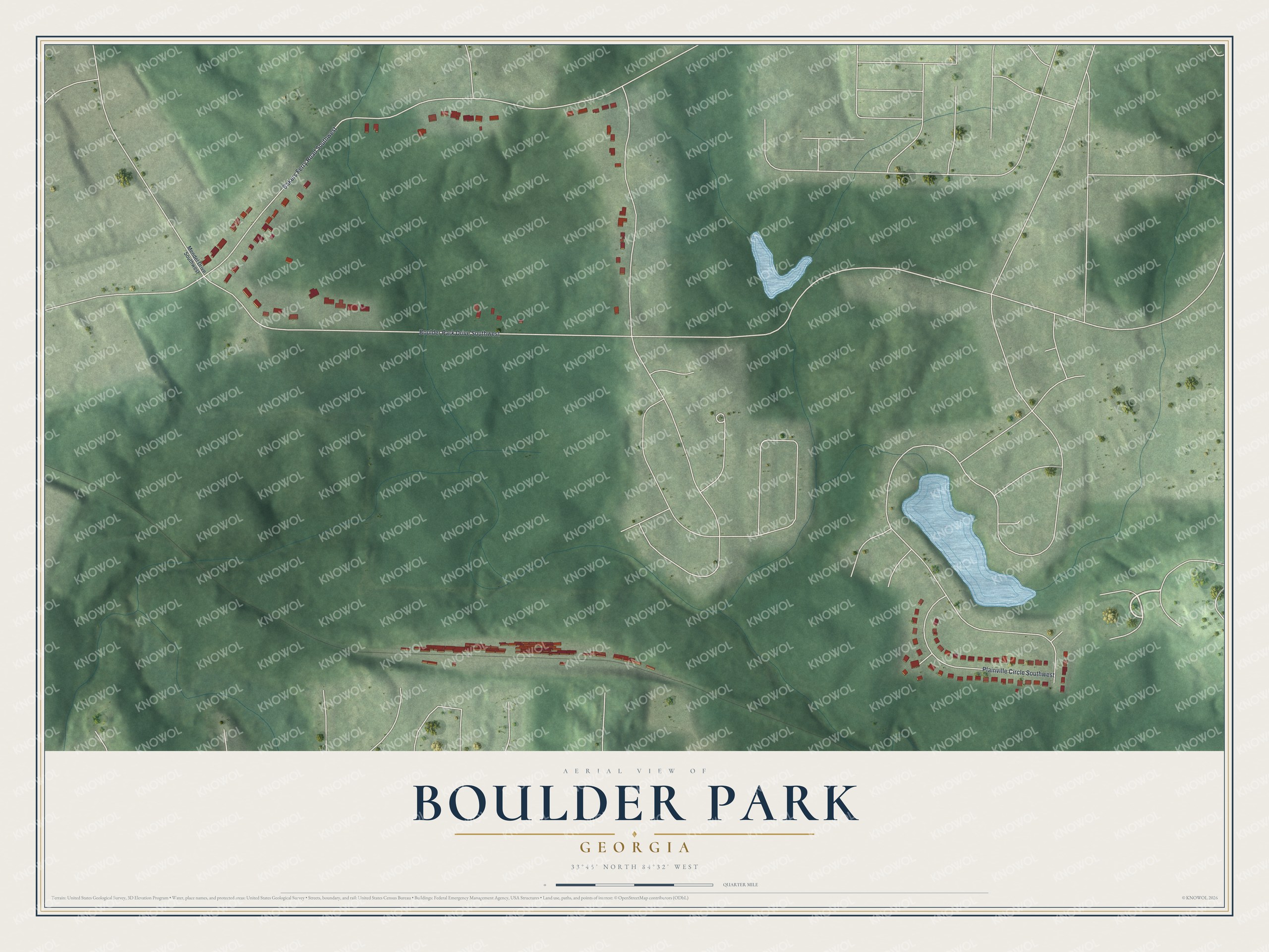 Watermarked full-map preview of Boulder Park, Georgia