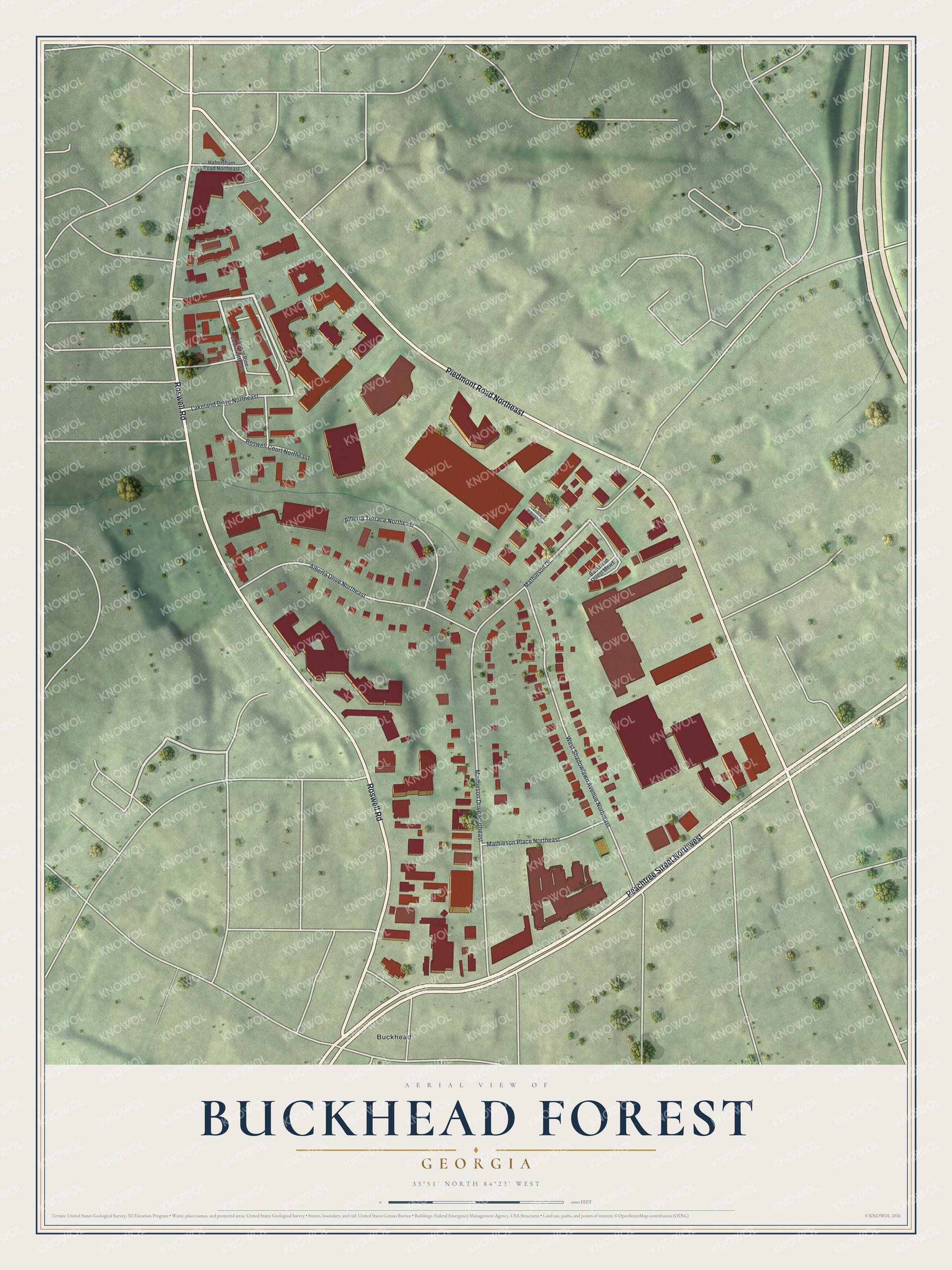 Watermarked full-map preview of Buckhead Forest, Georgia