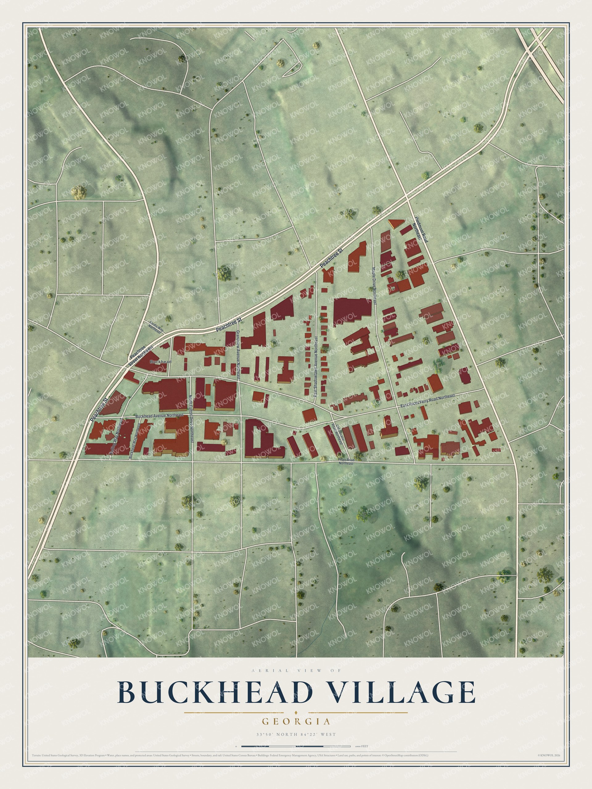 Watermarked full-map preview of Buckhead Village, Georgia