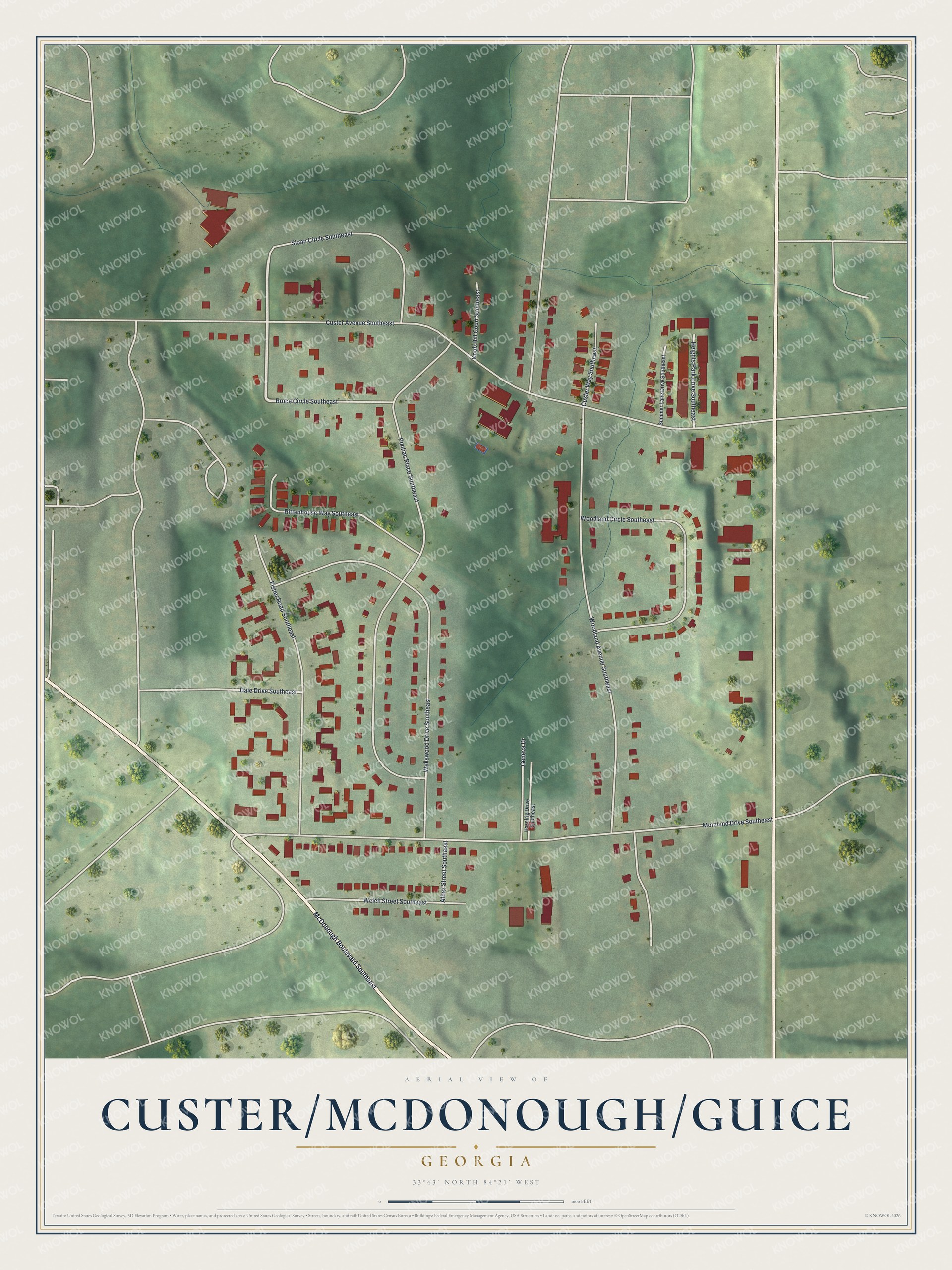 Watermarked full-map preview of Custer-McDonough-Guice, Georgia