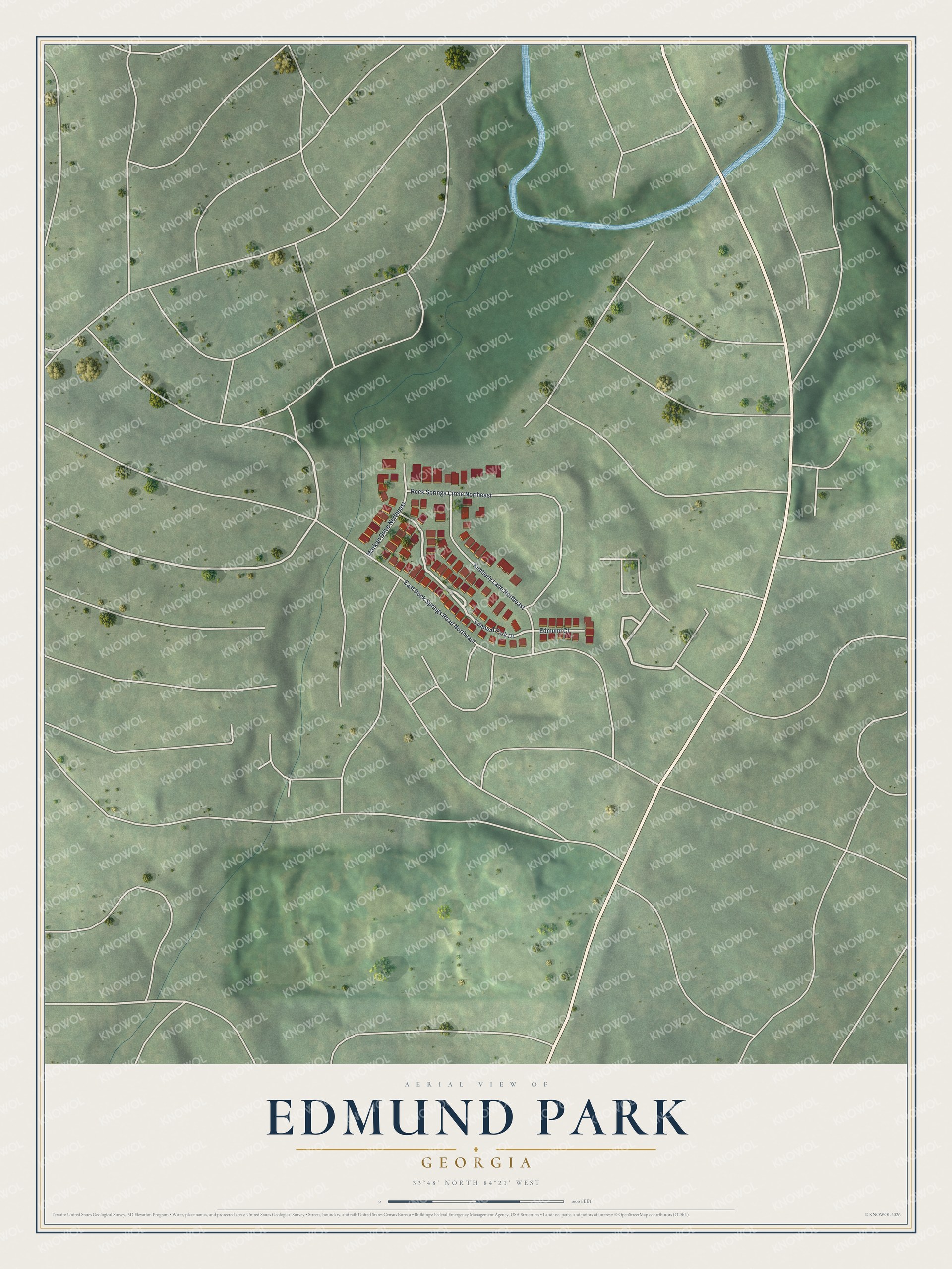 Watermarked full-map preview of Edmund Park, Georgia