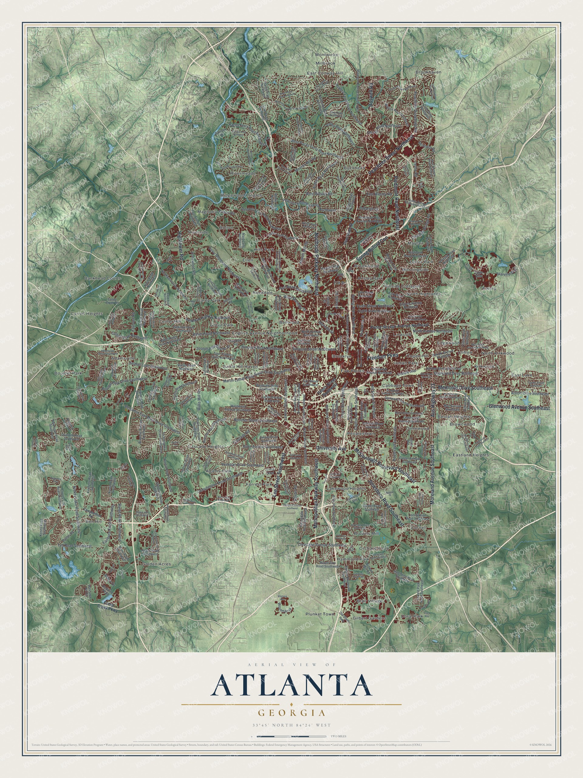 Watermarked full-map preview of Atlanta, Georgia