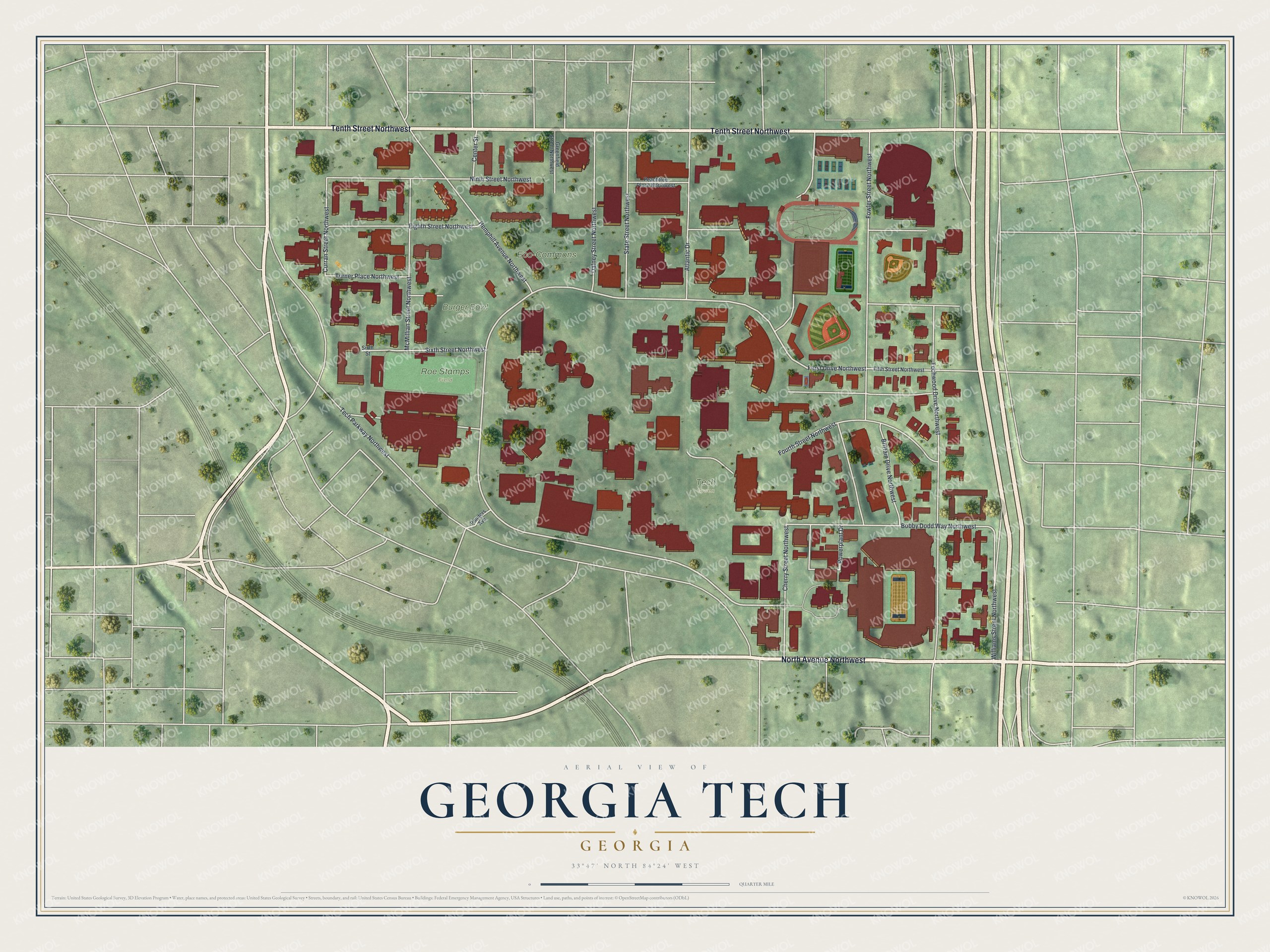 Watermarked full-map preview of Georgia Tech, Georgia