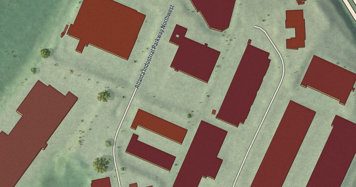 Map of Atlanta Industrial Park, Georgia