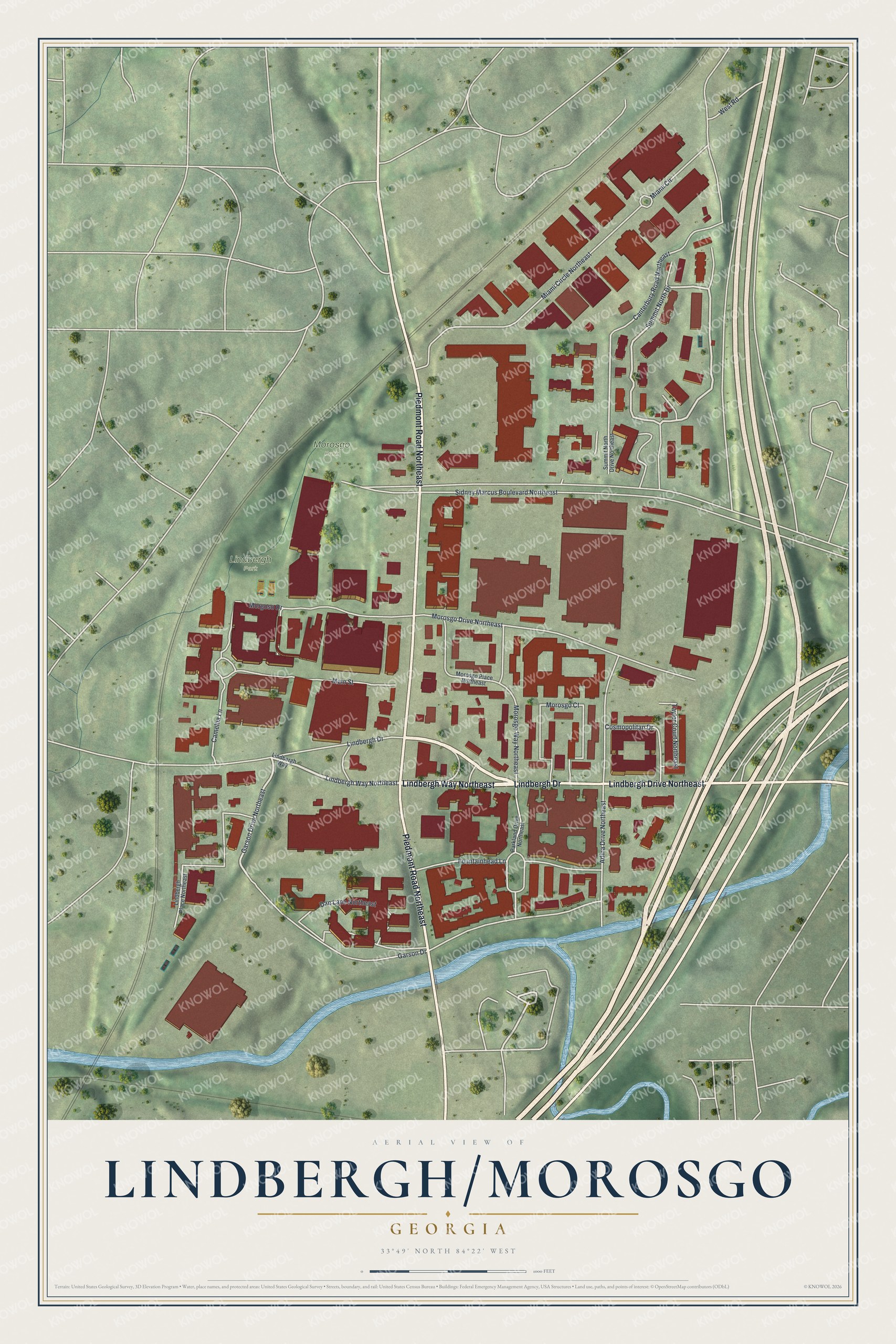 Watermarked full-map preview of Lindbergh-Morosgo, Georgia