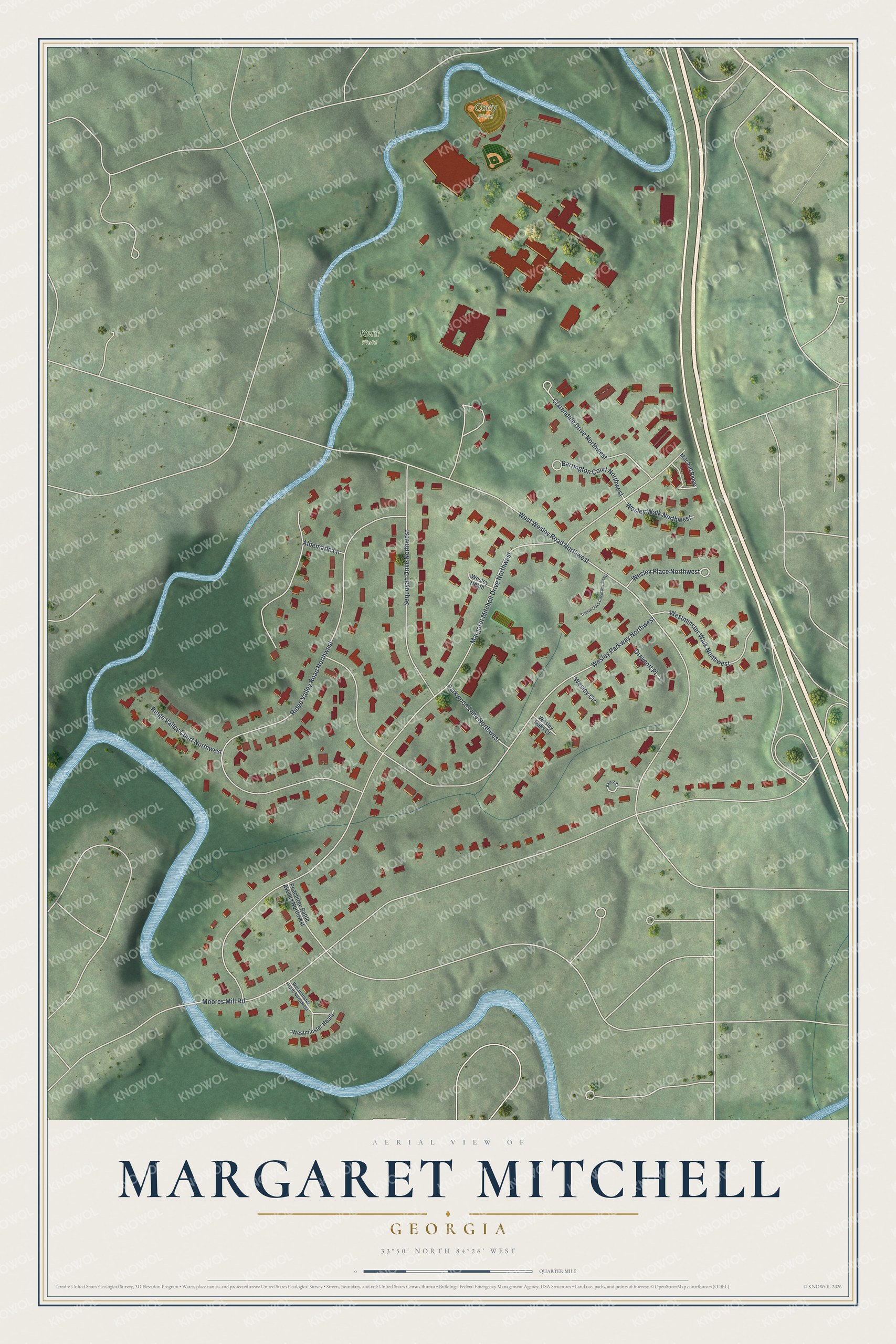 Watermarked full-map preview of Margaret Mitchell, Georgia